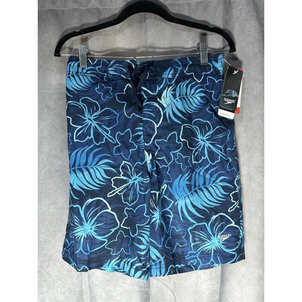 Speedo Bondi Eco 4-Way Stretch & UPF 50+ Men's Bathing Suit S NWT Dark Blue